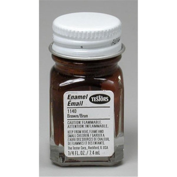 Testors Gloss Enamel Glass Jar Paint - Brown, Testors, Mfr#: TES1140TT